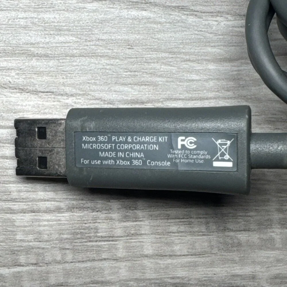 OEM Genuine Microsoft Xbox 360 Play And Charge Kit Cable Cord USB